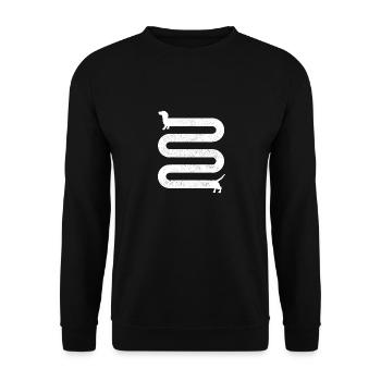 teckel - Sweat-shirt Unisexe - noir - Devant - Alina (178cm) & Michal (187cm)
