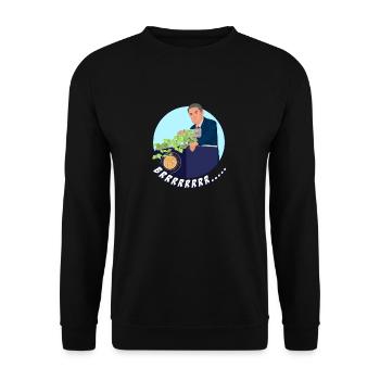BRRRRRR .... money printer go FED JP stock market - Unisex Sweatshirt - black - Front - Alina (178cm) & Michal (187cm)