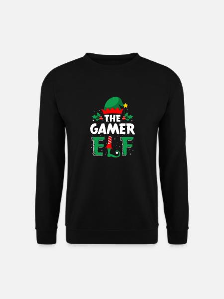 Christmas Elf Shirt Gamers - Unisex Sweatshirt - black