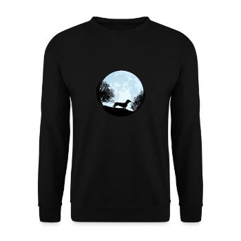 teckel - Sweat-shirt Unisexe - noir - Devant - Alina (178cm) & Michal (187cm)