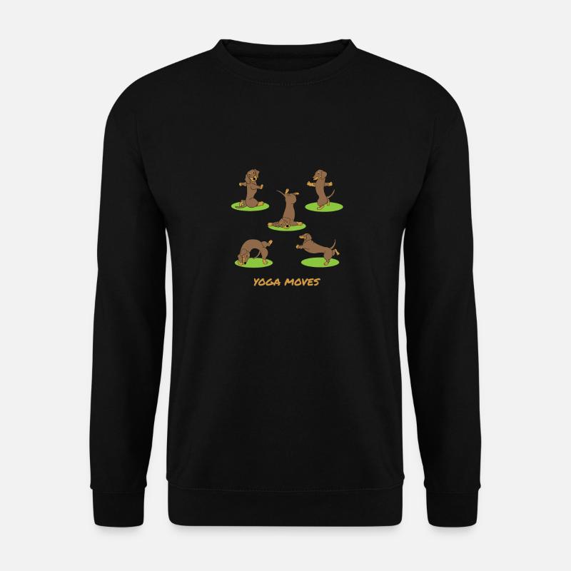 Dachshund yoga - Unisex Sweatshirt - black