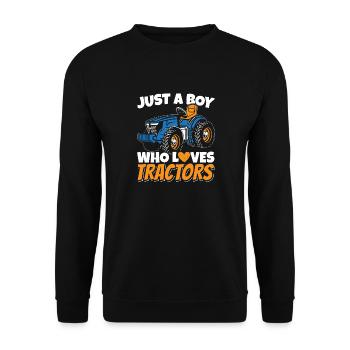 Tractor boy farmer child farmer tractor - Unisex Sweatshirt - black - Front - Alina (178cm) & Michal (187cm)