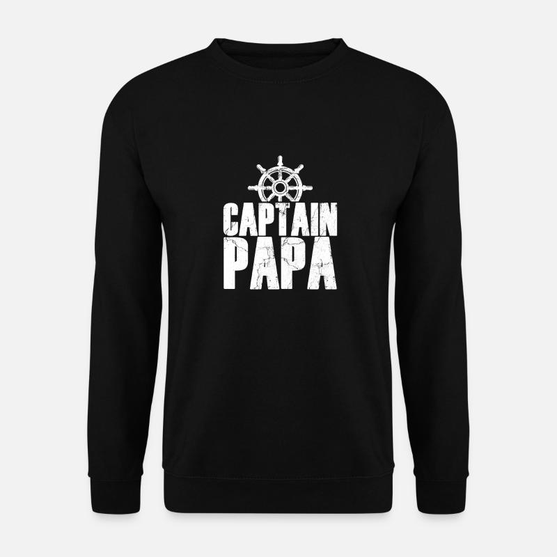 Captain Papa Captain Rudder - Unisex Sweatshirt - black