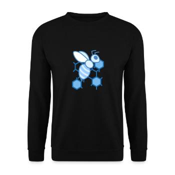 abeille - Sweat-shirt Unisexe - noir - Devant - Alina (178cm) & Michal (187cm)