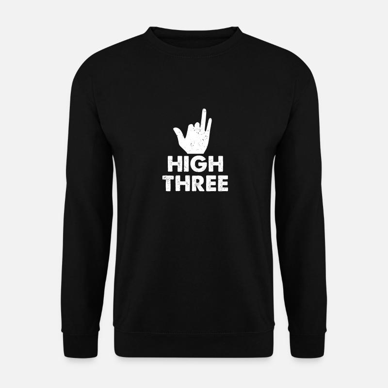 Hoher Drei-Finger-Amputierter lustig - Unisex Pullover - Schwarz