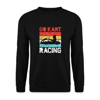 Kart Racing Kart Racing - Sweat-shirt Unisexe - noir - Devant - Alina (178cm) & Michal (187cm)