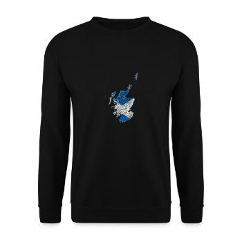 Carte Ecosse drapeau vintage - Sweat-shirt Unisexe - noir - Devant - Alina (178cm) & Michal (187cm)