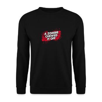 Un zombie l'a mâché - amputé drôle - Sweat-shirt Unisexe - noir - Devant - Alina (178cm) & Michal (187cm)