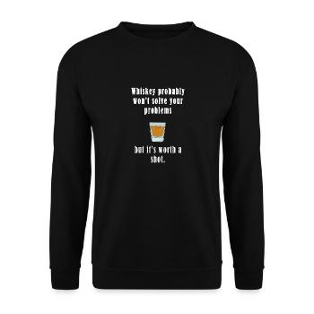Le whisky ne résoudra probablement pas vos problèmes - Sweat-shirt Unisexe - noir - Devant - Alina (178cm) & Michal (187cm)