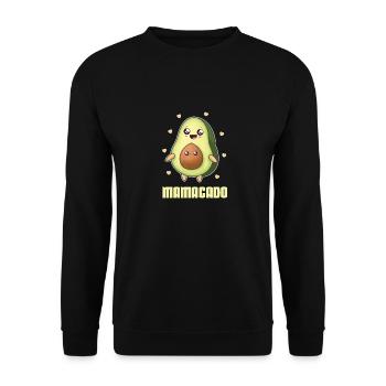 Grossesse Avocat Baby Bump Mamacado - Sweat-shirt Unisexe - noir - Devant - Alina (178cm) & Michal (187cm)