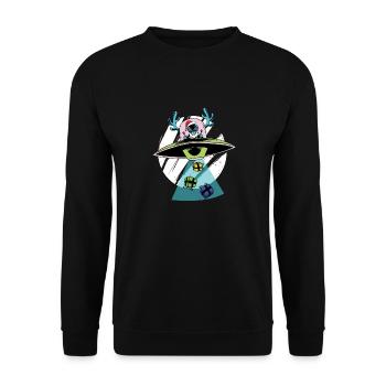 Christmas aliens - Unisex Sweatshirt - black - Front - Alina (178cm) & Michal (187cm)