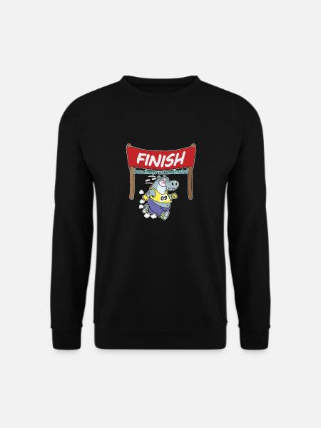NIlpferd läuft Marthon Sport - Unisex Pullover - Schwarz