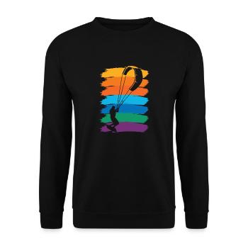 kite kitesurfer kitesurf kite kitesurf - Sweat-shirt Unisexe - noir - Devant - Alina (178cm) & Michal (187cm)