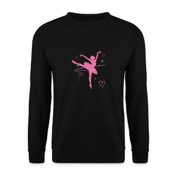 Ballet dancer | Dancing ballerina hobby gift - Unisex Sweatshirt - black - Front - Alina (178cm) & Michal (187cm)