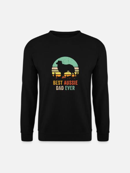 Australischer Schäferhund Papa Best Dad Ever Shirt - Ret - Unisex Pullover - Schwarz