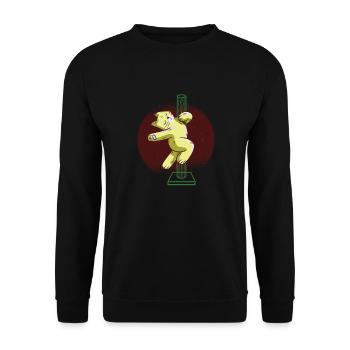 Dancing cat - Unisex Sweatshirt - black - Front - Alina (178cm) & Michal (187cm)