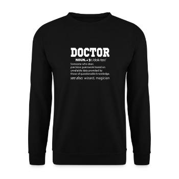 Drôle Nom Docteur Définition T Shirt LPN RN CNA - Sweat-shirt Unisexe - noir - Devant - Alina (178cm) & Michal (187cm)