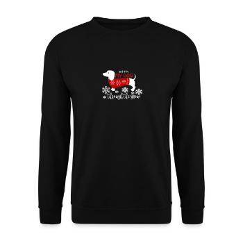 Dachshund gift dog lover - Unisex Sweatshirt - black - Front - Alina (178cm) & Michal (187cm)