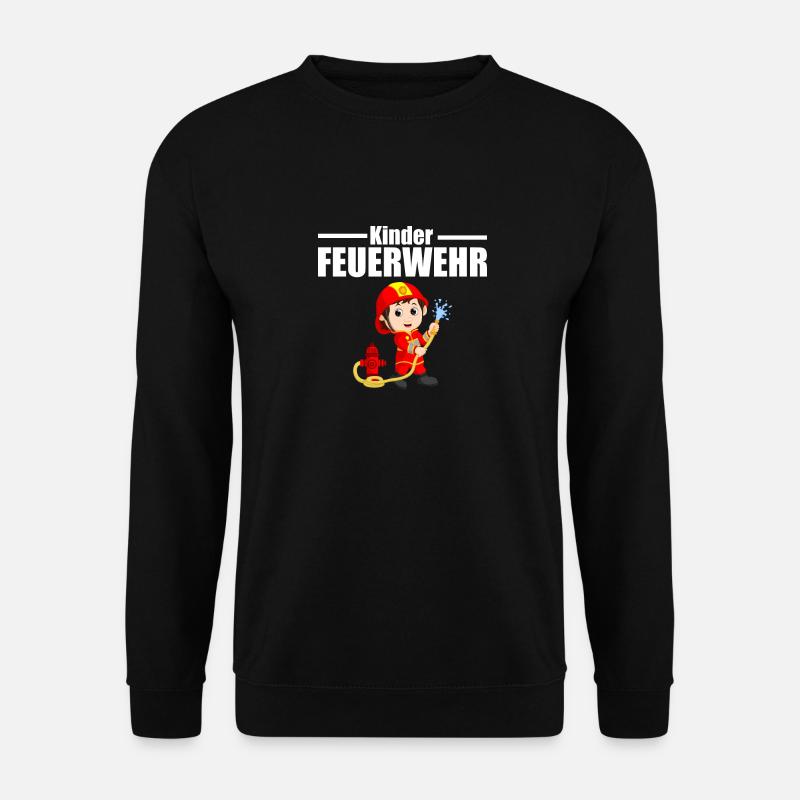 Kinderfeuerwehr freiwillige Feuerwehr Geschenk - Unisex Pullover - Schwarz