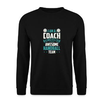 Entraîneur de handball | Idée cadeau de joueur d'équipe - Sweat-shirt Unisexe - noir - Devant - Alina (178cm) & Michal (187cm)