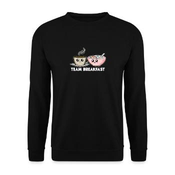 Cereals Coffee Team Breakfast Food Lover Gift - Unisex Sweatshirt - black - Front - Alina (178cm) & Michal (187cm)
