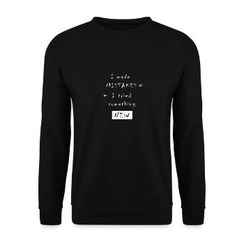 I Made Mistakes - Unisex Sweatshirt - black - Front - Alina (178cm) & Michal (187cm)
