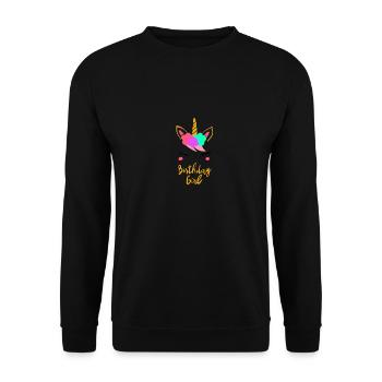 Fille dont c'est l'anniversaire - Sweat-shirt Unisexe - noir - Devant - Alina (178cm) & Michal (187cm)