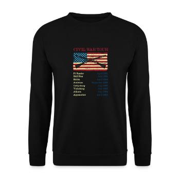 Civil war tour - civil war reenactment - Unisex Sweatshirt - black - Front - Alina (178cm) & Michal (187cm)