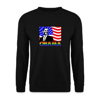Barack Obama unterstützt LGBTQ Gender Equality Fun Gi - Unisex Pullover - Schwarz - Vorne - Alina (178cm) & Michal (187cm)