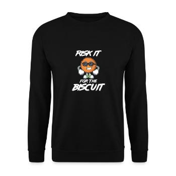 Risque drôle pour le biscuit - Pour le biscuit et - Sweat-shirt Unisexe - noir - Devant - Alina (178cm) & Michal (187cm)