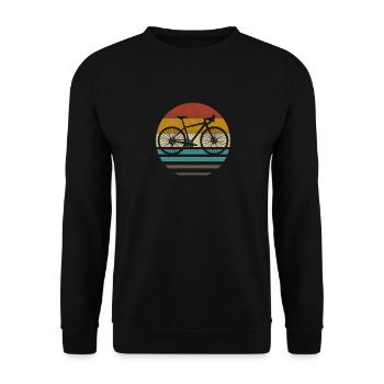 Gravel vélo Gravel vélo de route vélo cadeau rétro - Sweat-shirt Unisexe - noir - Devant - Alina (178cm) & Michal (187cm)