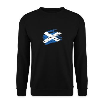 Scottish Flag Scotland Football Rugby Cricket - Unisex Pullover - Schwarz - Vorne - Alina (178cm) & Michal (187cm)