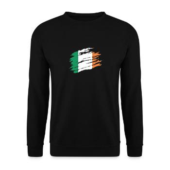 Irish Flag Ireland Football Rugby Cricket St. - Unisex Pullover - Schwarz - Vorne - Alina (178cm) & Michal (187cm)