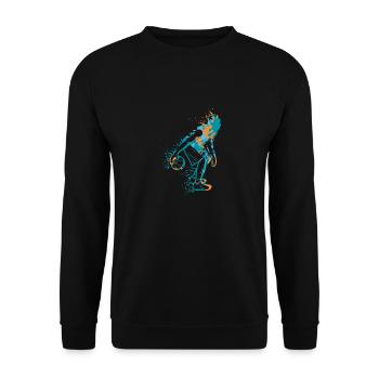 Éclaboussure de basket- - Sweat-shirt Unisexe - noir - Devant - Alina (178cm) & Michal (187cm)