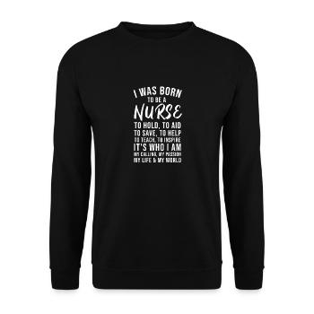 Funny Nurse Gifts Nurse Life Nursing Day Gift Nurs - Unisex Sweatshirt - black - Front - Alina (178cm) & Michal (187cm)