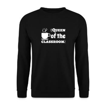Queen Of The Classroom Teacher - Unisex Sweatshirt - black - Front - Alina (178cm) & Michal (187cm)