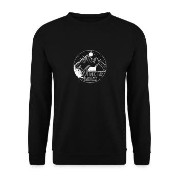 Living the Vantasy, camper van - Unisex Sweatshirt - black - Front - Alina (178cm) & Michal (187cm)