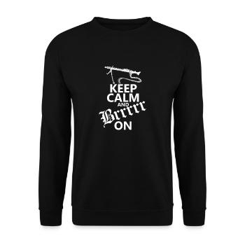 army tshirt machine gun tshirt gift - Unisex Sweatshirt - black - Front - Alina (178cm) & Michal (187cm)