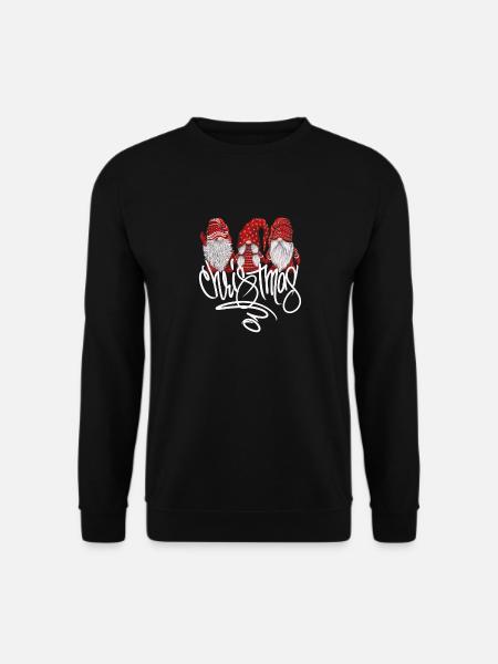 Weihnachten X-Mas Gnomies Wichtel - Unisex Pullover - Schwarz