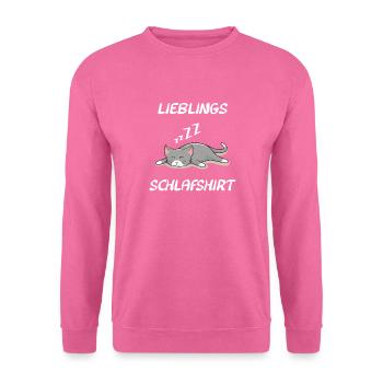 Lieblings Schlafshirt Nachthemd Geschenk - Unisex Pullover - Pink - Vorne