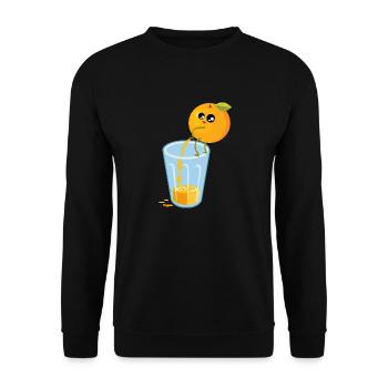 Humor Lustig Witzig Humorvoll Spaß Geschenk - Unisex Pullover - Schwarz - Vorne - Alina (178cm) & Michal (187cm)