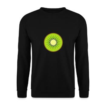 kiwi - Unisex Sweatshirt - black - Front - Alina (178cm) & Michal (187cm)