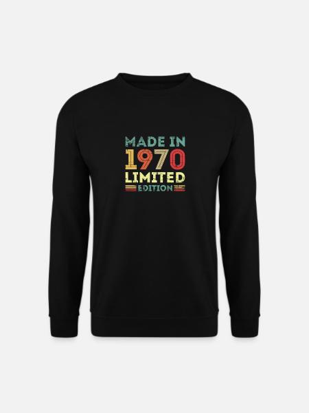 Made in 1970 Limited Edition 50th Birthday Vintage - Unisex Sweatshirt - black