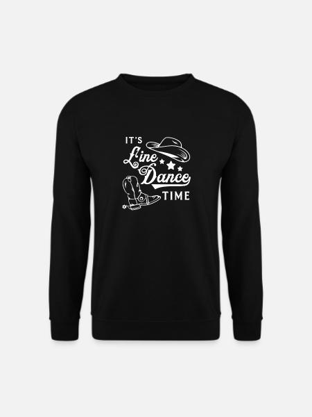 Its Line Dance Time Country Music Cowboy Western - Unisex Pullover - Schwarz