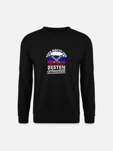 Schaschlik Schaschlikgrill Schaschlikspieße Papa - Unisex Pullover - Schwarz