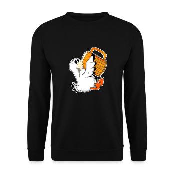 Seagull Beer Seagull Mer du Nord Allemagne du Nord - Sweat-shirt Unisexe - noir - Devant - Alina (178cm) & Michal (187cm)