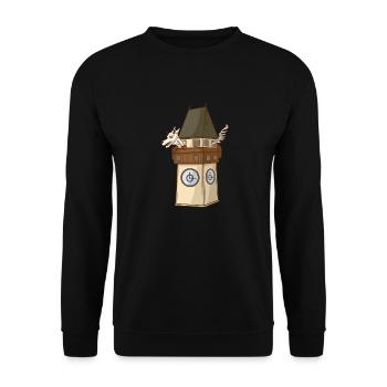 Styrian Panther at the Graz Clock Tower – Styria - Unisex Sweatshirt - black - Front - Alina (178cm) & Michal (187cm)