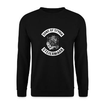 Panthère de Styrie Fils De Styrie Puissance Motard - Sweat-shirt Unisexe - noir - Devant - Alina (178cm) & Michal (187cm)
