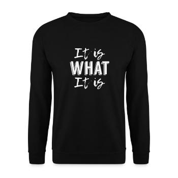 C'est ce que c'est - Sweat-shirt Unisexe - noir - Devant - Alina (178cm) & Michal (187cm)