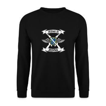 jedna jedina2 - Sweat-shirt Unisexe - noir - Devant - Alina (178cm) & Michal (187cm)